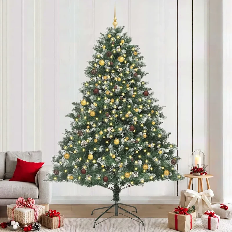 Albero di Natale artificiale con 300 LED Verde 240 cm 3395254