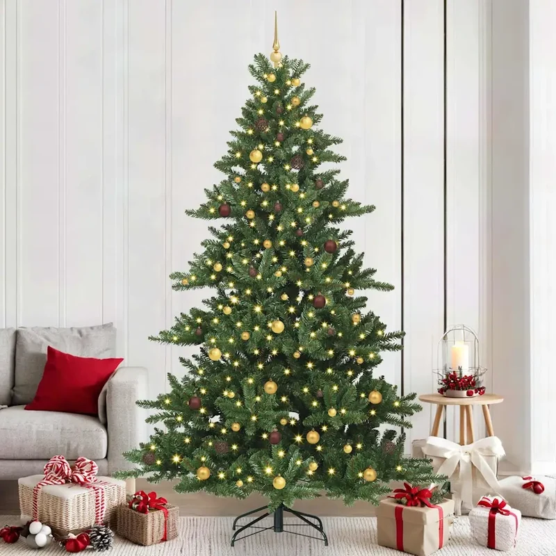 Albero di Natale Artificiale con Rami Pieghevoli Verde 240 cm 3397689
