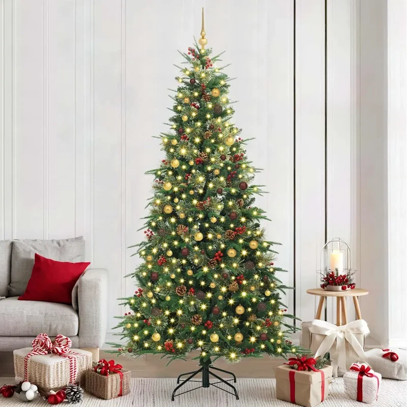 Albero di Natale Artificiale con Rami Pieghevoli Verde 240 cm 3397442