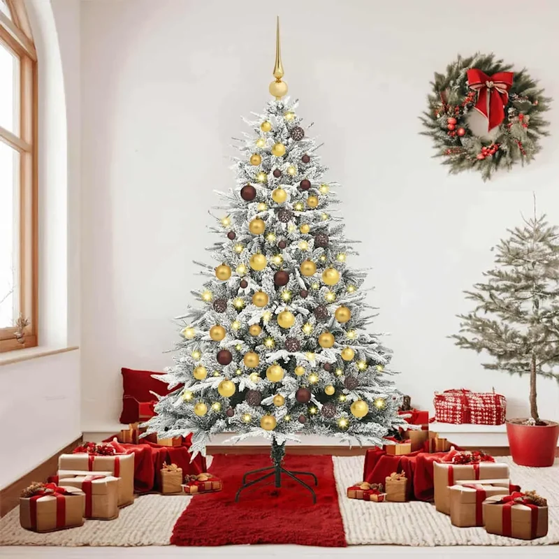 Albero di Natale Artificiale Pre-illuminato con Set di Palline 3395394