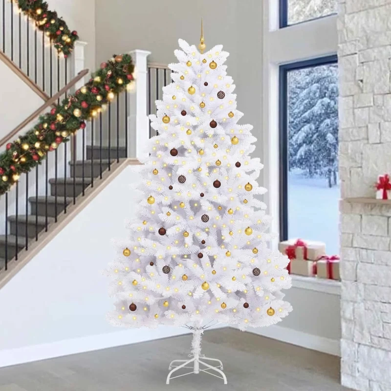 Albero di Natale artificiale 300 cm PVC e Acciaio Bianco 3210137