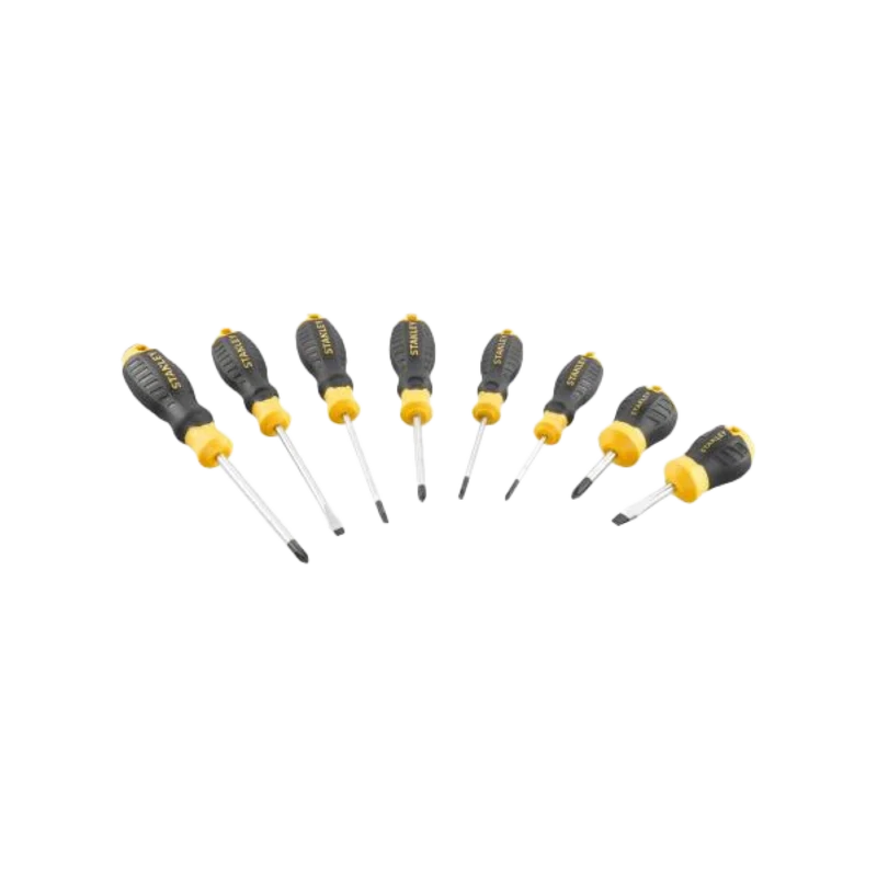 High-Quality Set of 8 Chrome Vanadium Steel Screwdrivers