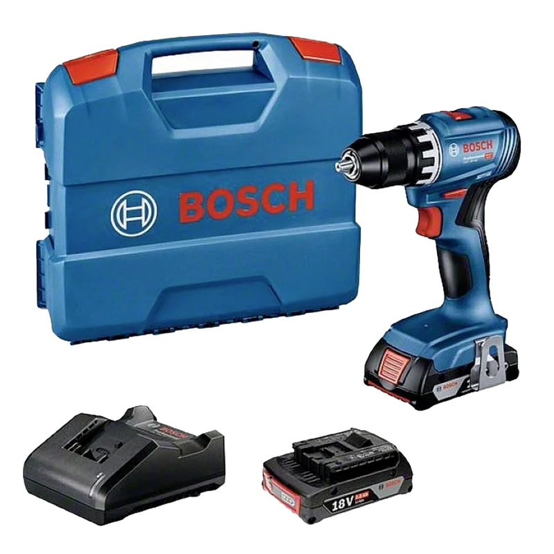 Professional 18V/2.0Ah Li-Ion Cordless Drill/Driver, Max Torque 21Nm, 45Nm, 8mm Screw Diameter