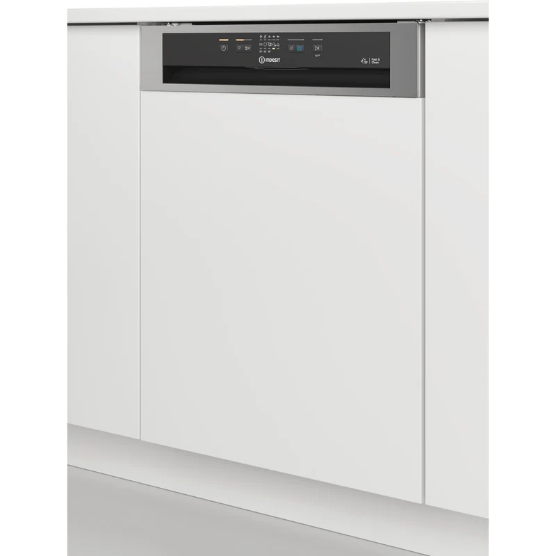 Ⓜ️🔵🔵🔵 Indesit DBE 2B19 A X - Lavastoviglie da incasso con frontalino inox, 14 coperti, 60 cm, Nuova classe E (ex A+)