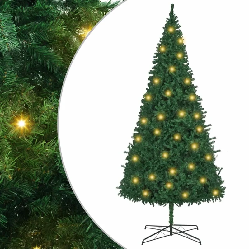 Albero di Natale con luci a corde decorative Verde 400 cm PVC 3394812